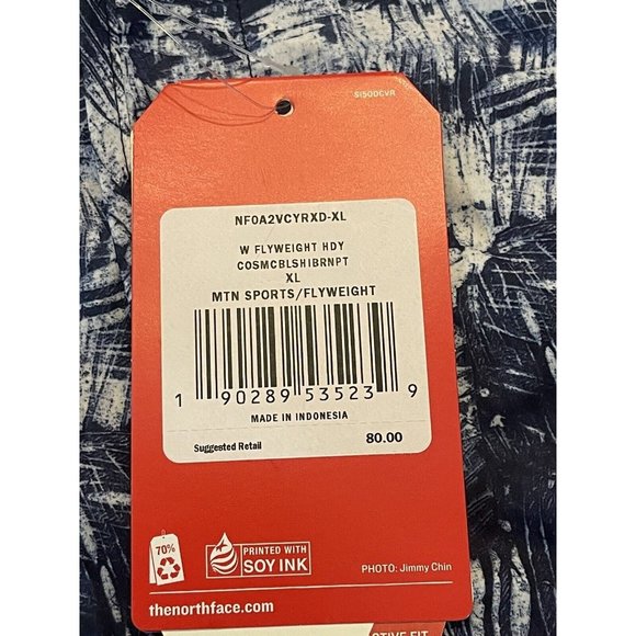 The North Face Flyweight Hoodie Water-Repellent Rain Windbreaker Jacket Size XL - Picture 8 of 9